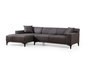 Atelier Del Sofa Petra L Corner Sofá Esquinero Anthracite Poliéster Madera De Haya 145x250x69cm